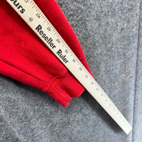 Nike Hoodie Men Medium Red Fleece Pullover Sweater Cotton Swoosh Kangaroo Pocket - Picture 10 of 10